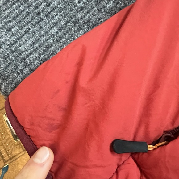 Duluth Trading Jacket Mens Large Tall LT Red Quilted Agiloft Insulated Hooded - Picture 16 of 16